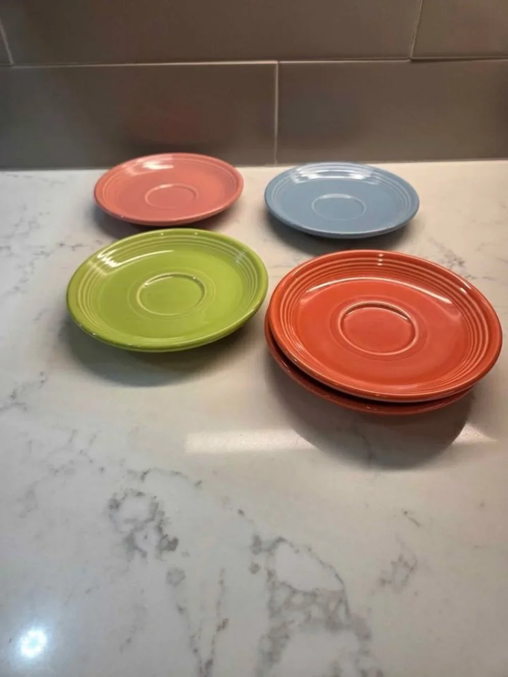 Fiesta Ware colorful small plates 5 total